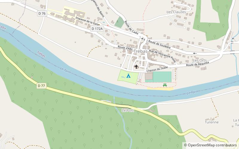 Trébas location map