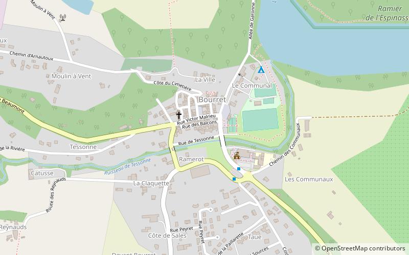 Bourret location map