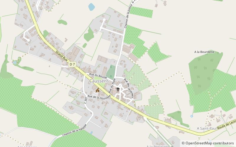 Caussens location map