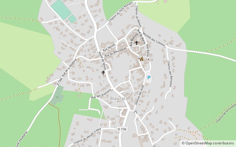 Blauzac location map