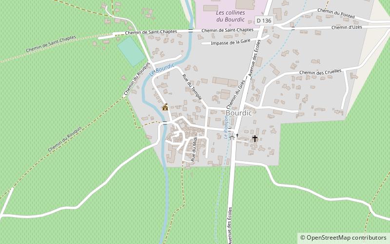 Bourdic location map