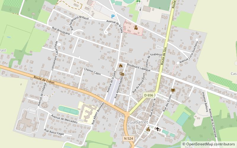 Arènes location map
