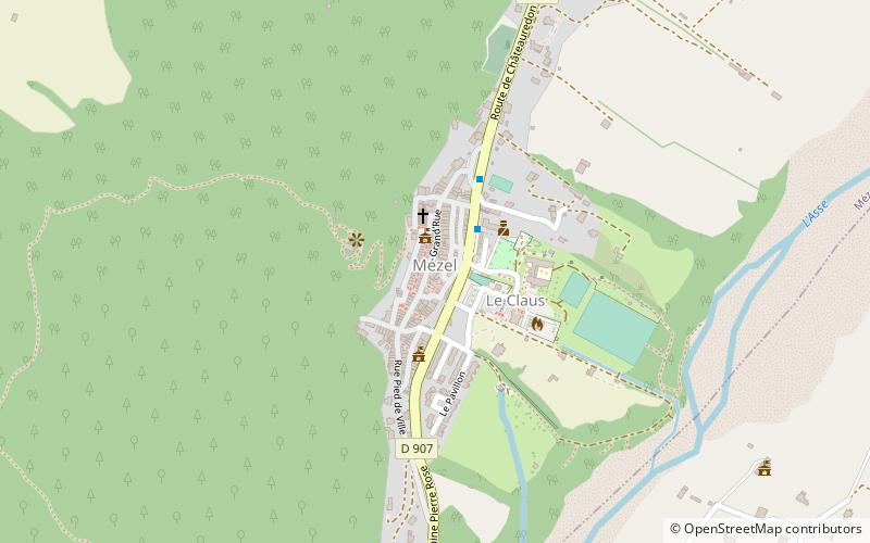 Mézel location map