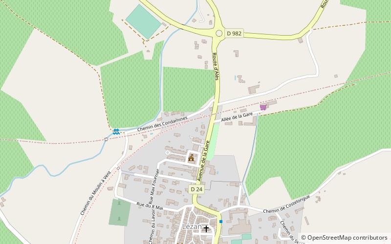 Lézan location map
