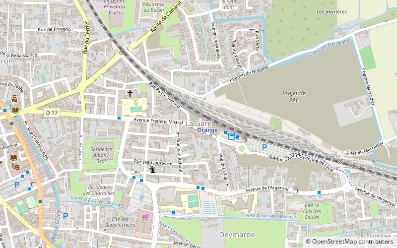 gare dorange location map