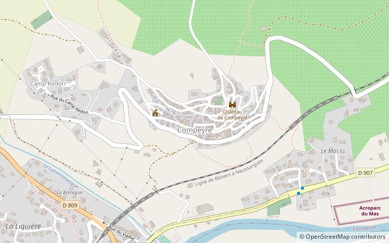 Compeyre location map