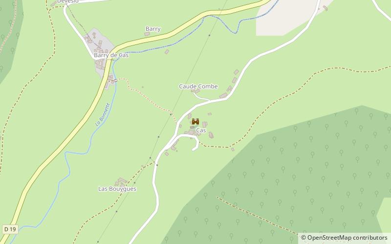 Château de Cas location map