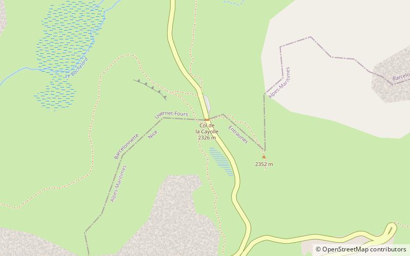 Col de la Cayolle location map