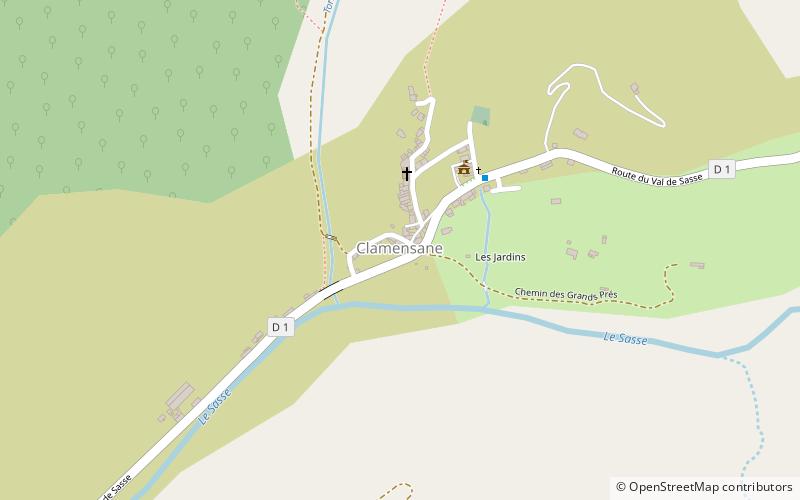 Clamensane location map