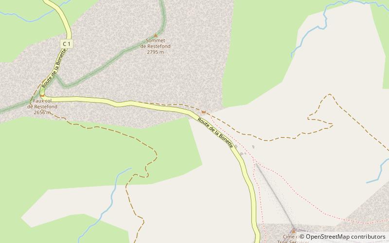 col de restefond nationalpark mercantour location map