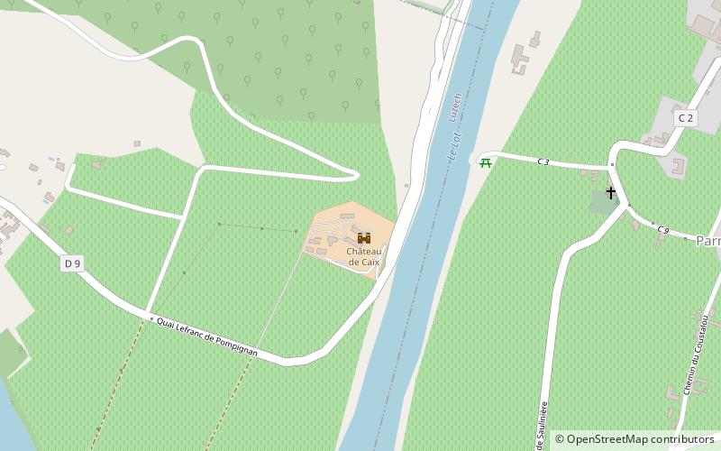 chateau de cayx location map