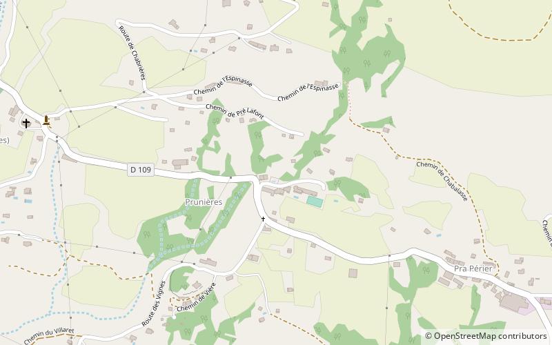 Prunières location map
