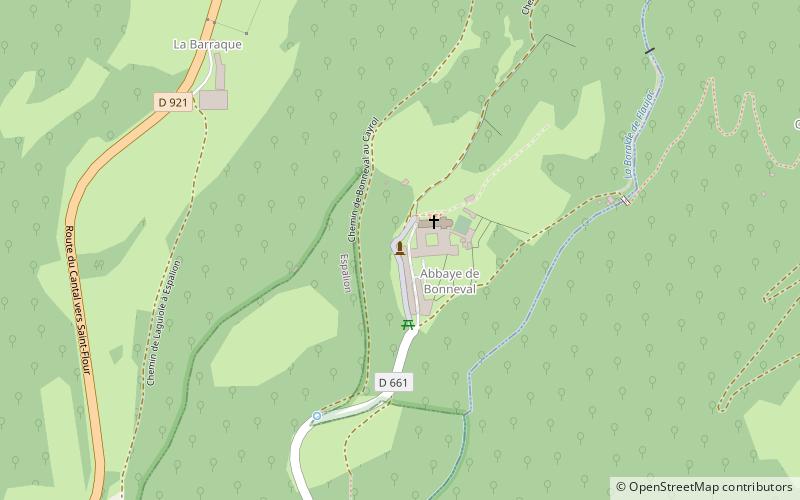 Bonneval Abbey location map