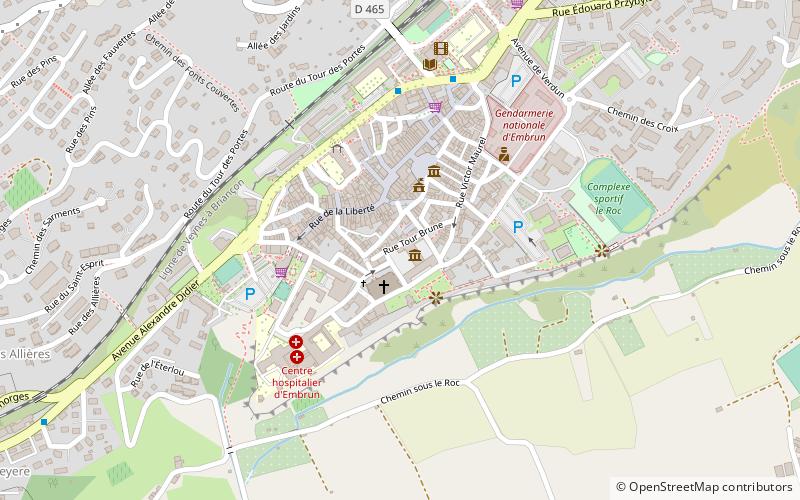 Tour brune d'Embrun location map