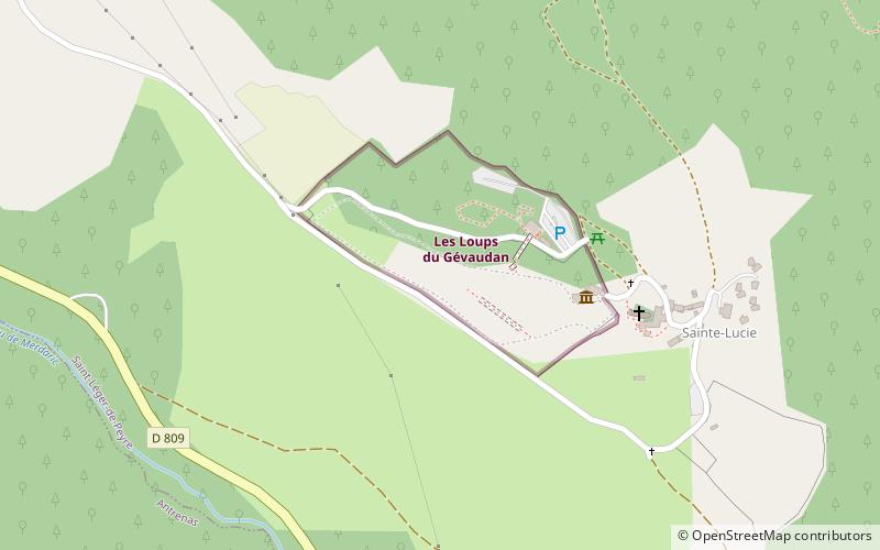 Parc des Loups du Gévaudan location map