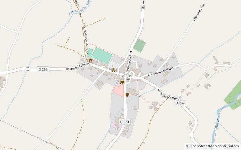 Lussas location map