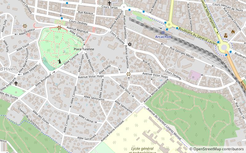 Arcachon villa location map