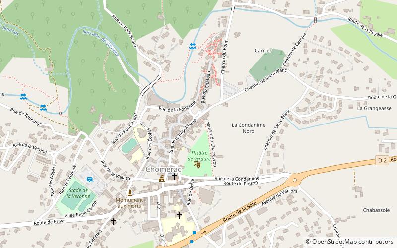 Chomérac location map