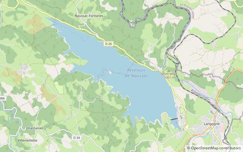 Lac de Naussac location map