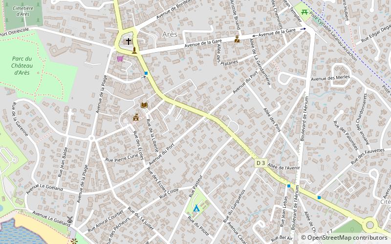 Arès location map