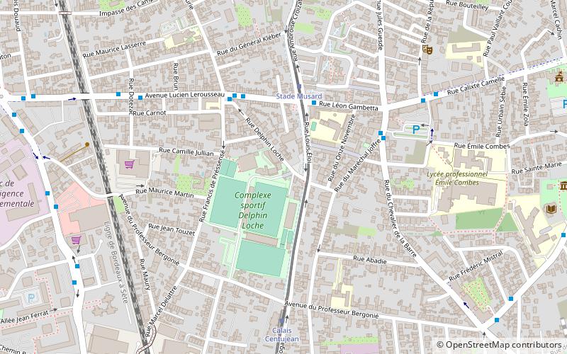 stade andre moga bordeaux location map