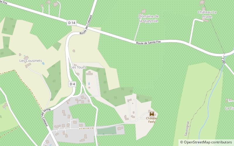 Saussignac location map