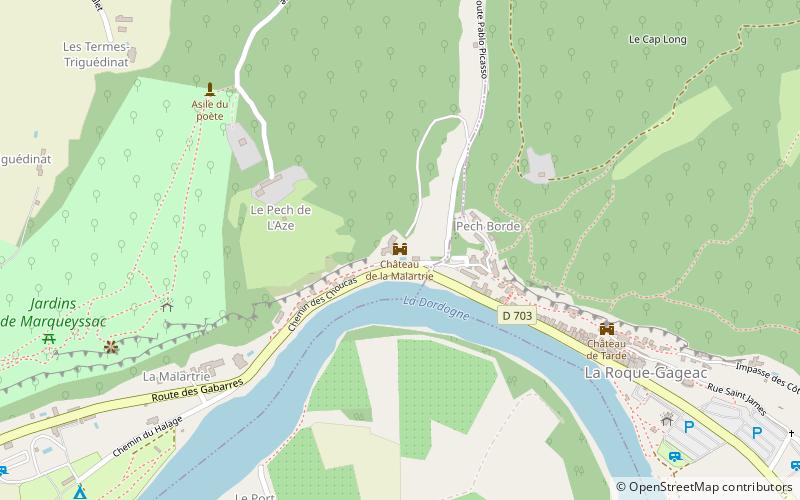 chateau de la malartrie la roque gageac location map
