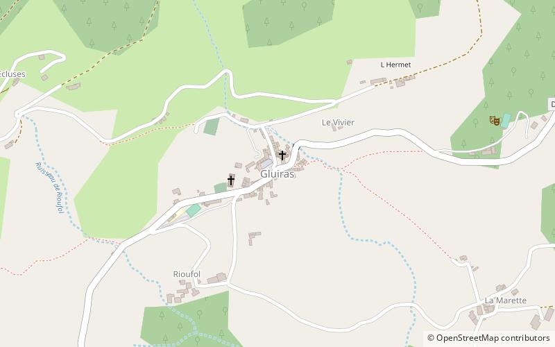Gluiras location map