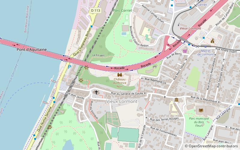 chateau de lormont carbon blanc location map