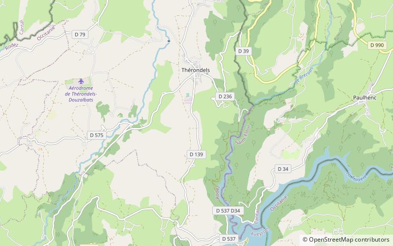 Thérondels location map