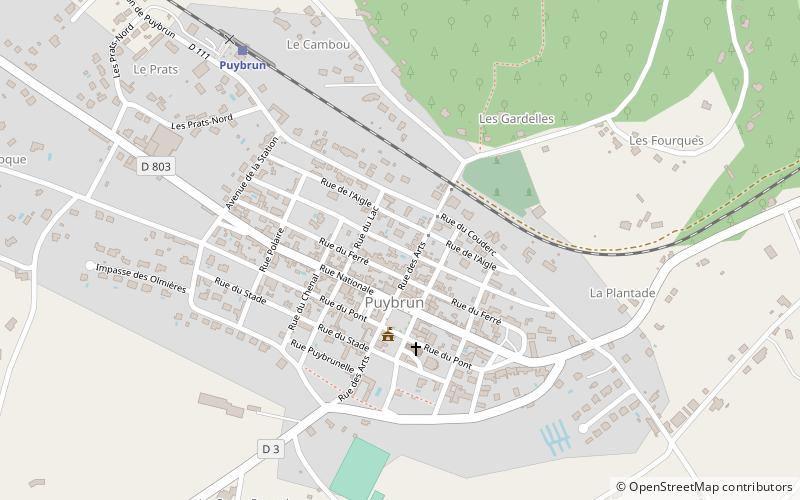 Puybrun location map