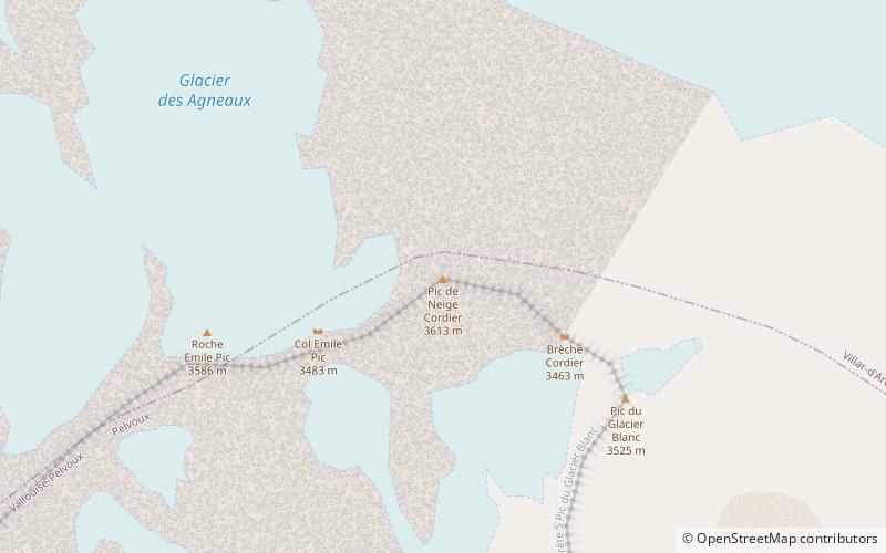 Pic de Neige Cordier location map