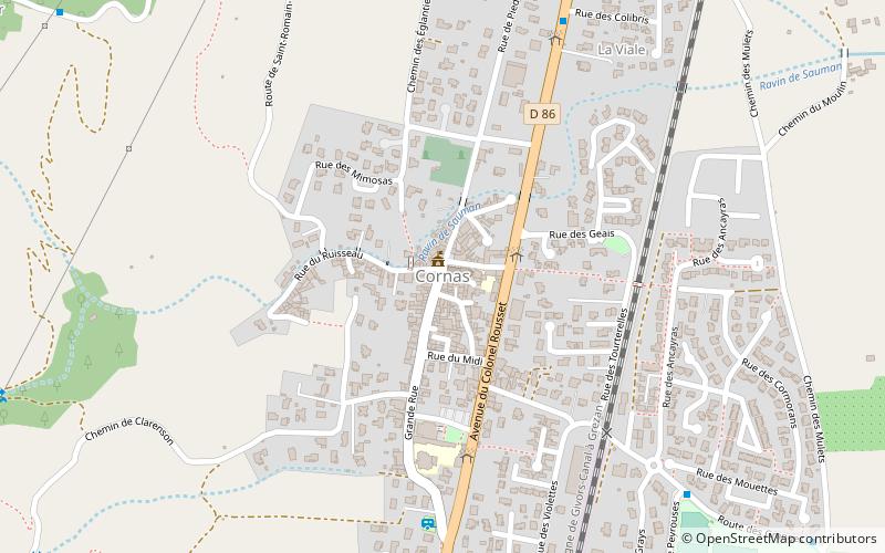 Cornas location map