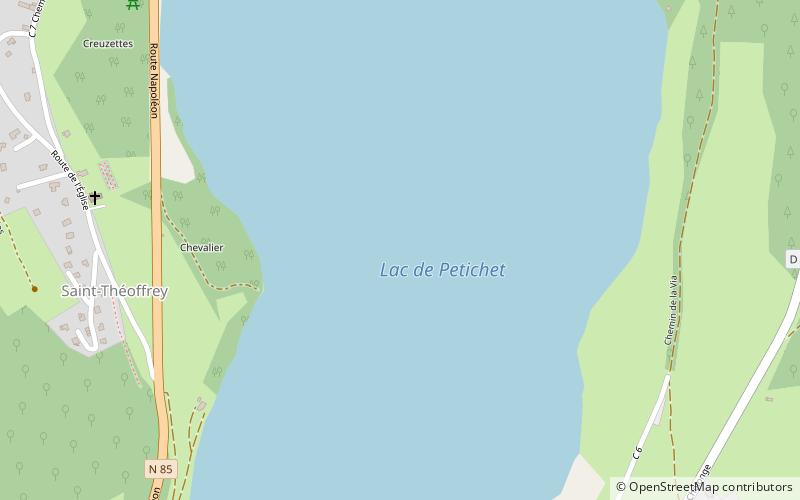 Lac de Petichet location map