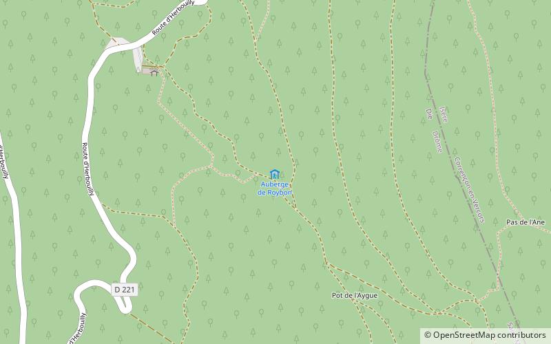 auberge de roybon saint martin en vercors location map