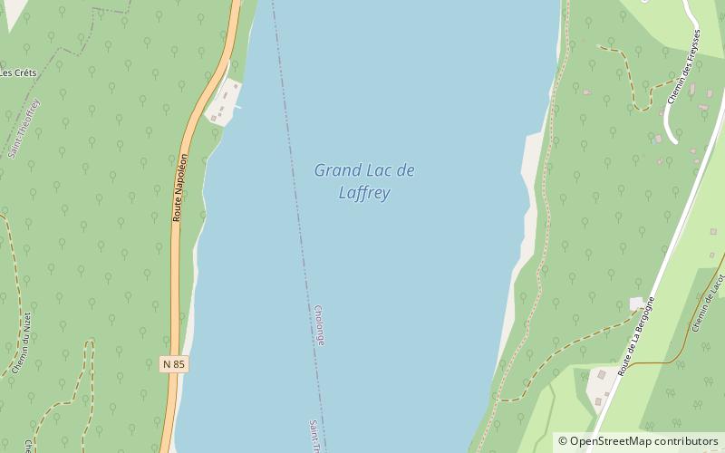 Grand lac de Laffrey location map