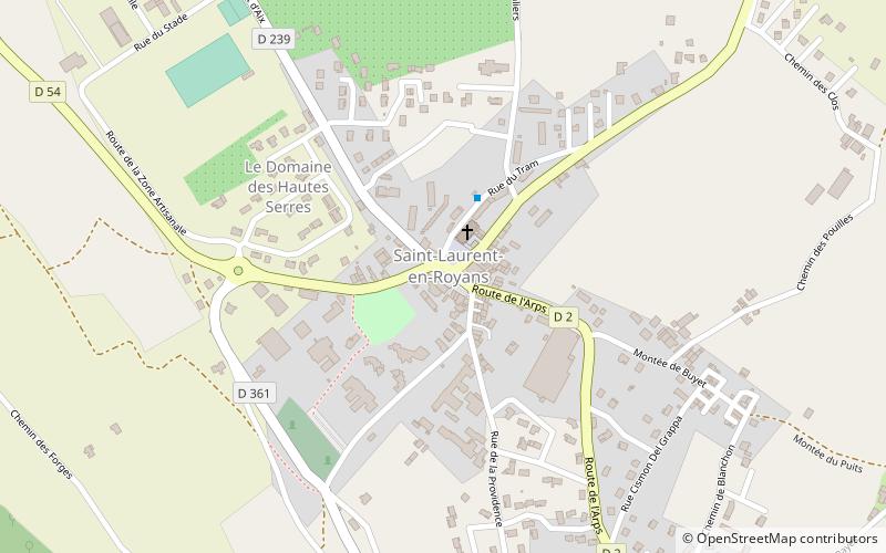 town hall square saint laurent en royans location map