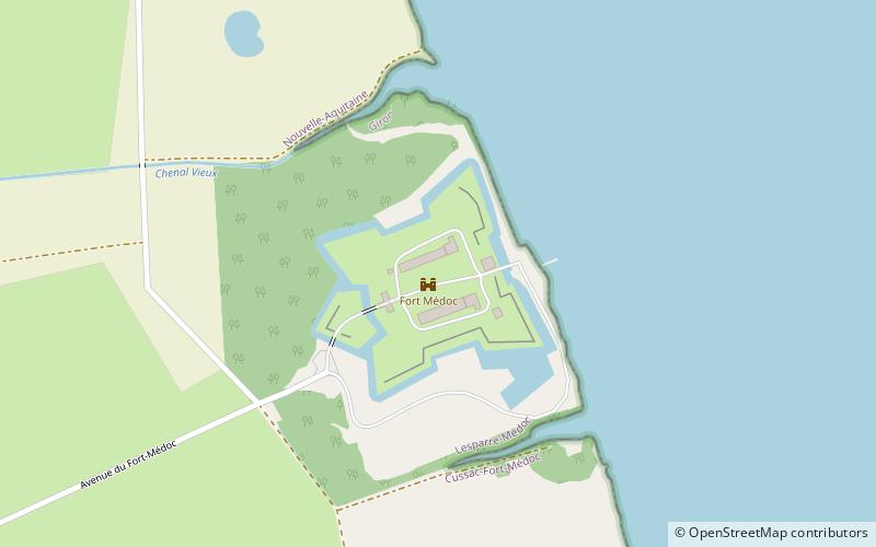 Fort Médoc location map