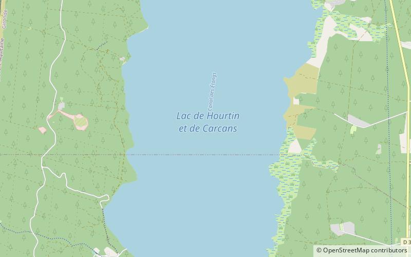 Lago de Hourtin y Carcans location map