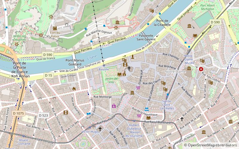 jardin de ville grenoble location map