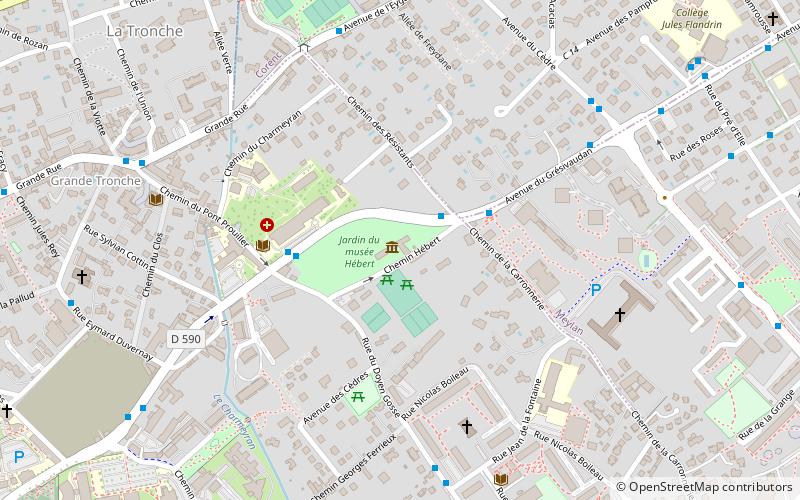 jardin du musee hebert grenoble location map