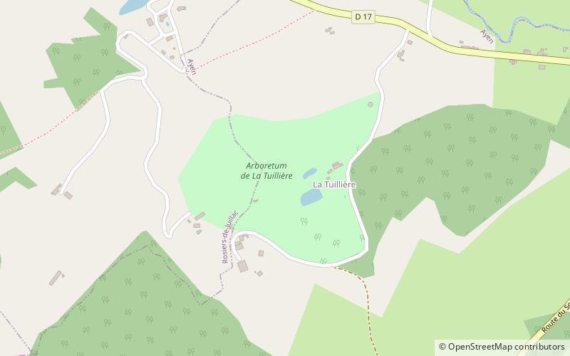 arboretum de la tuillere location map