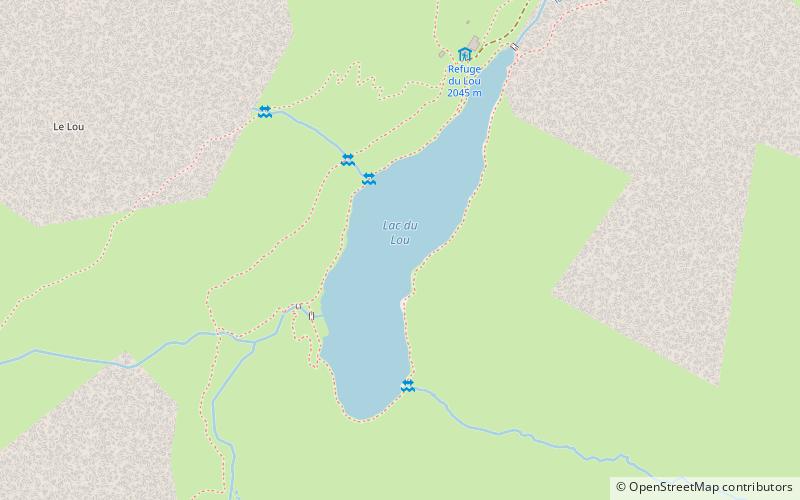 refuge du lac du lou val thorens location map