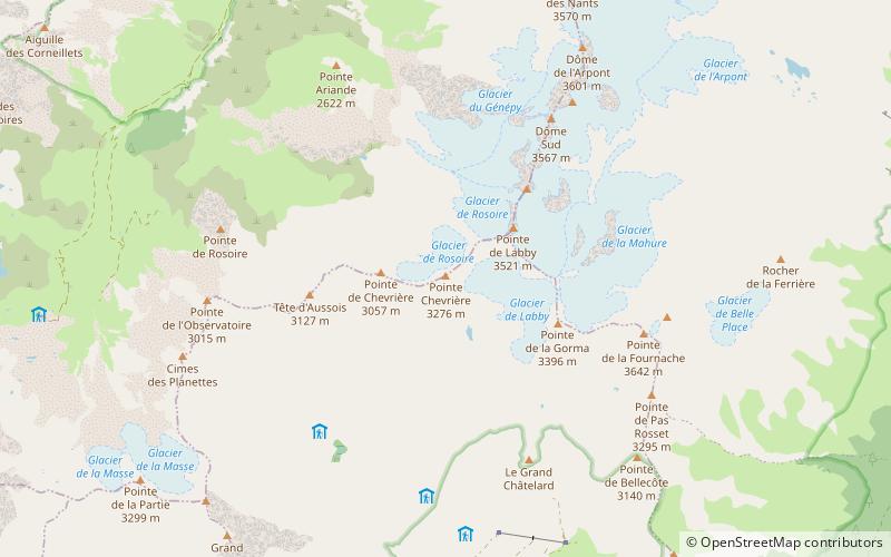 roche chevriere vanoise national park location map