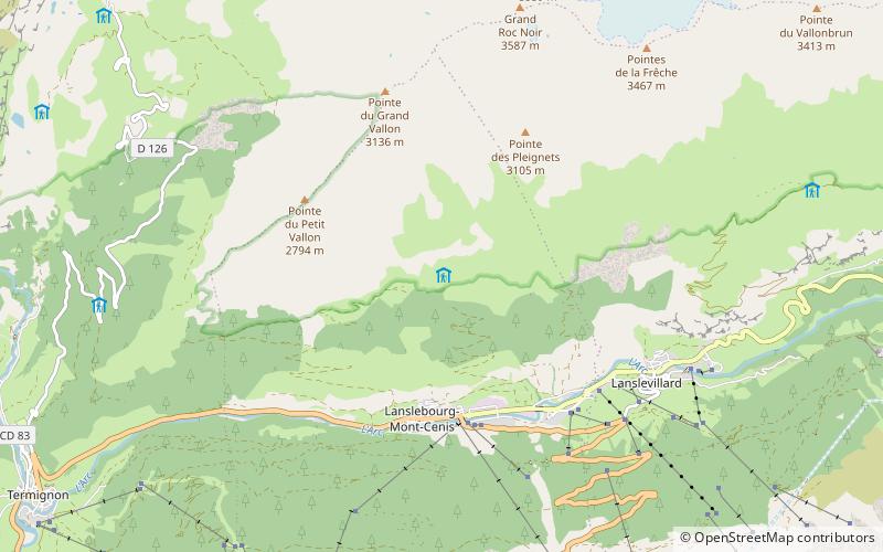 Refuge du Cuchet location map