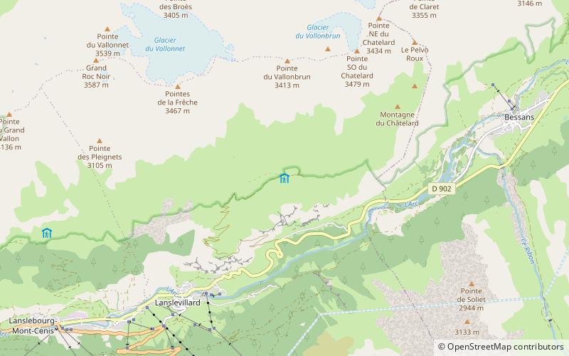 Refuge de Vallonbrun location map