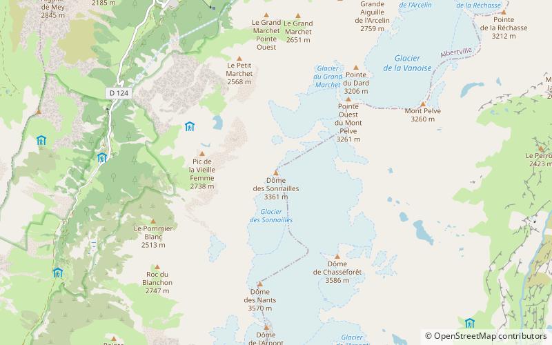 dome des sonnailles nationalpark vanoise location map