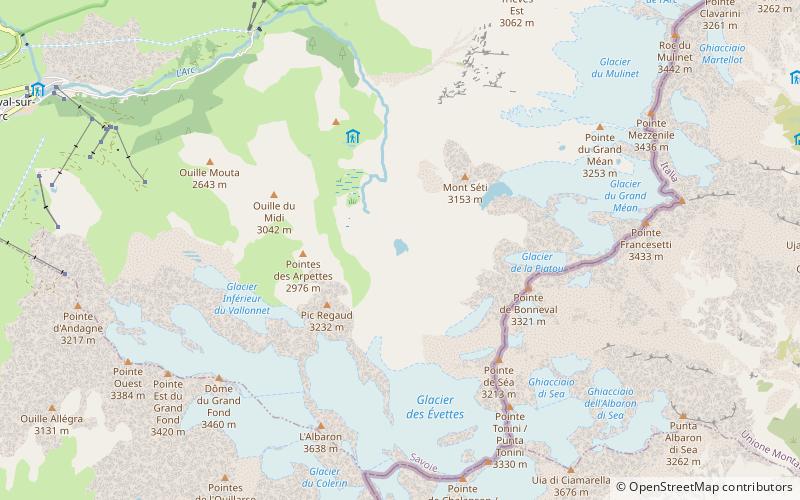 Lac des Évettes location map