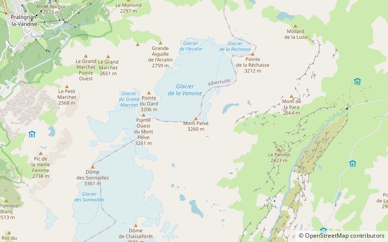 mont pelve parc national de la vanoise location map