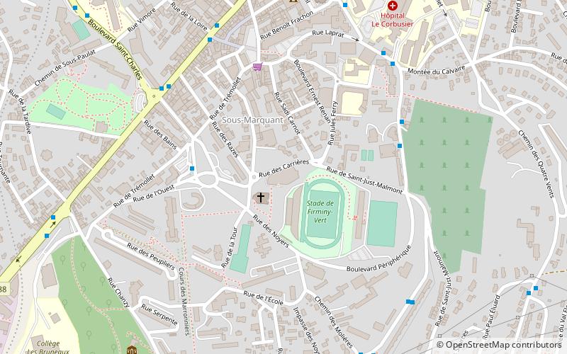 Piscine de Firminy-Vert location map
